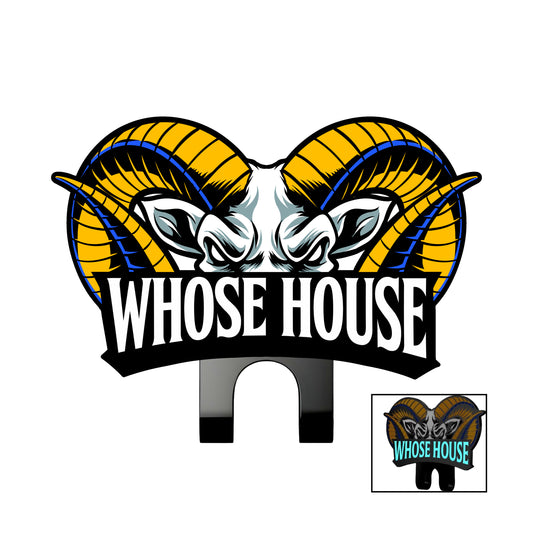 "WHOSE HOUSE" LIMITED HAT CLIP *GLOW IN THE DARK